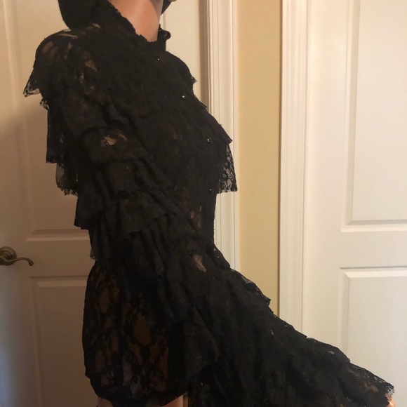 Black Mesh Blouse (New) - Picture 4 of 9